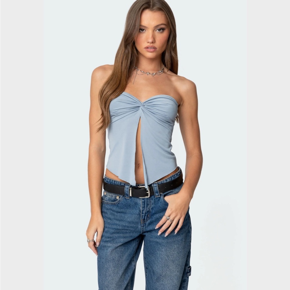 Edikted Twisted Split Front Tube Top